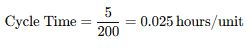cycle time formula